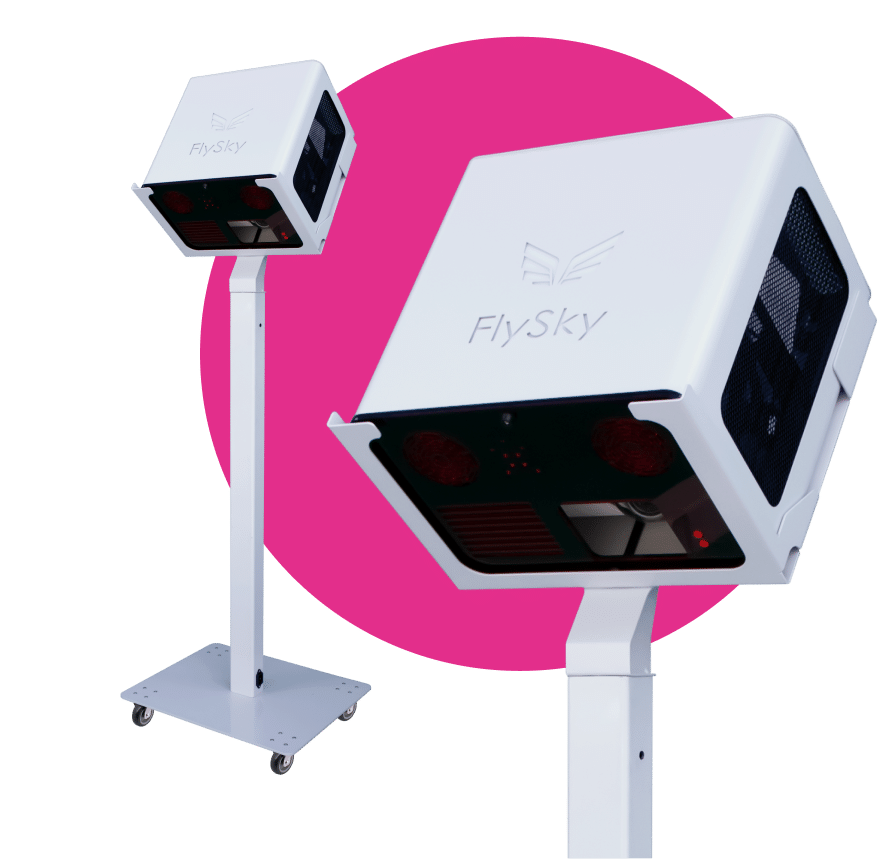 Podłoga interaktywna FlySky na statywie mobilnym GO - funkcja podłogi i stołu