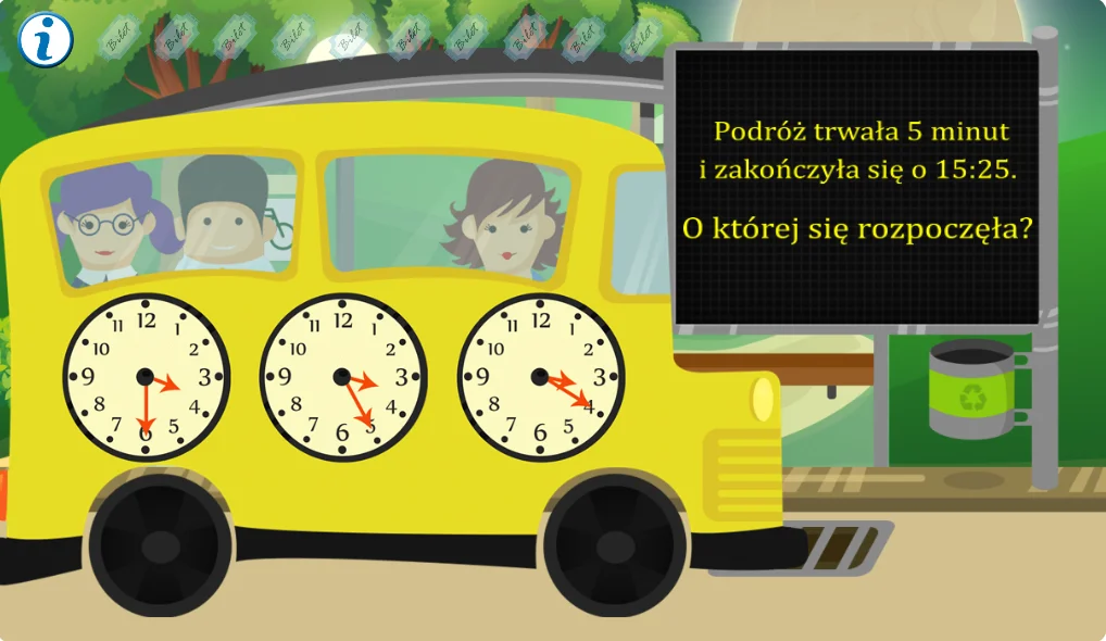 Edukacja matematyczna - ćwiczenie zegara i odczytywania czasu