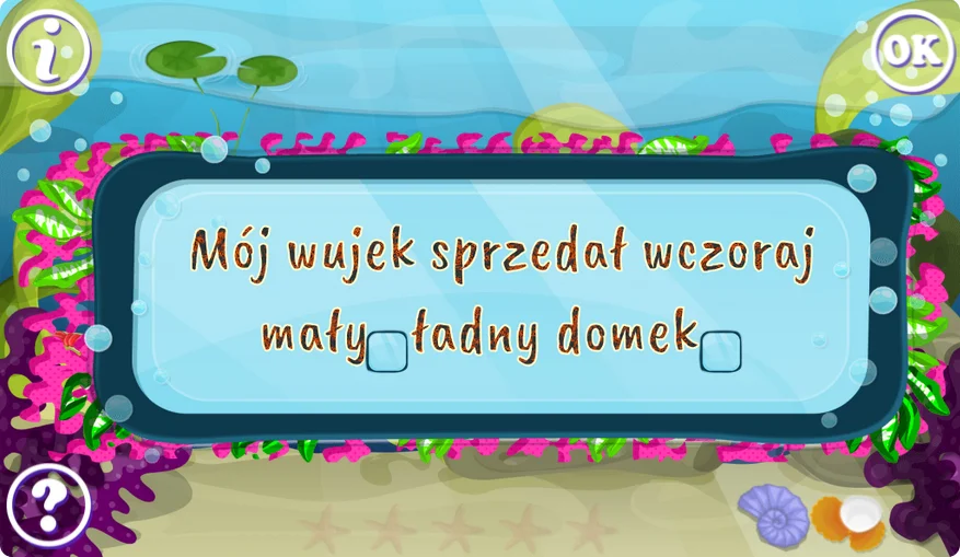 Język polski klasa 4-6 - ćwiczenie interpunkcji