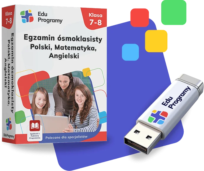 EduProgramy Egzamin ósmoklasisty - zestaw pudełek trzech przedmiotów