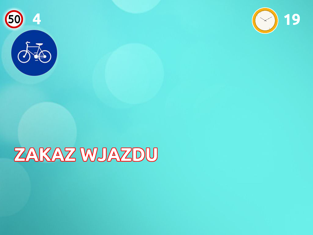 FunFloor Karta rowerowa - gra Złap znaki