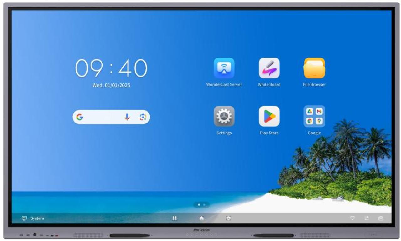 Monitor interaktywny Hikvision DS-D5B65RB/EP 65 cali - widok od frontu