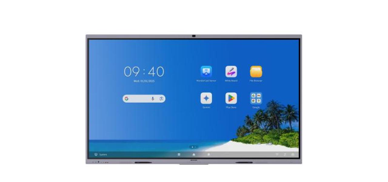 Monitor interaktywny Hikvision DS-D5B86RB/FP 86 cali z kamerą - widok od frontu