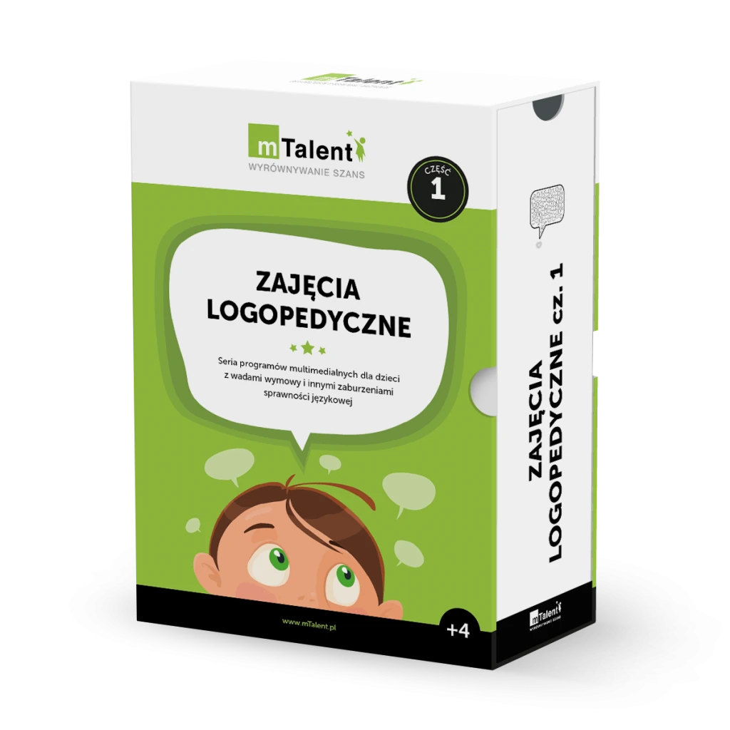 mTalent Zajęcia logopedyczne cz. 1 - pudełko programu z zestawu Lite