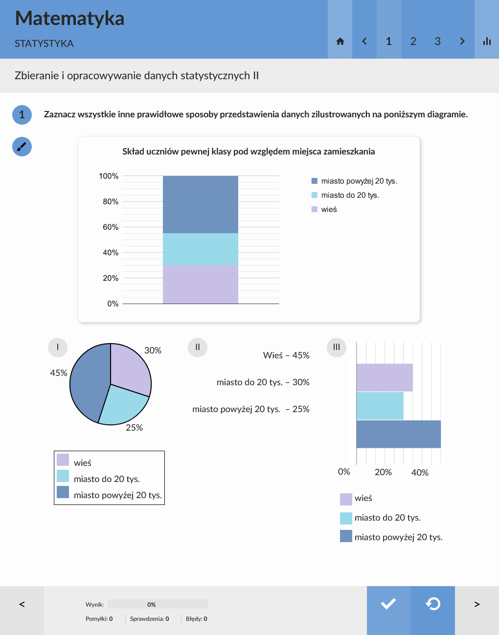eduPaka Matematyka klas 6-8 - zrzut ćwiczenia na platformie