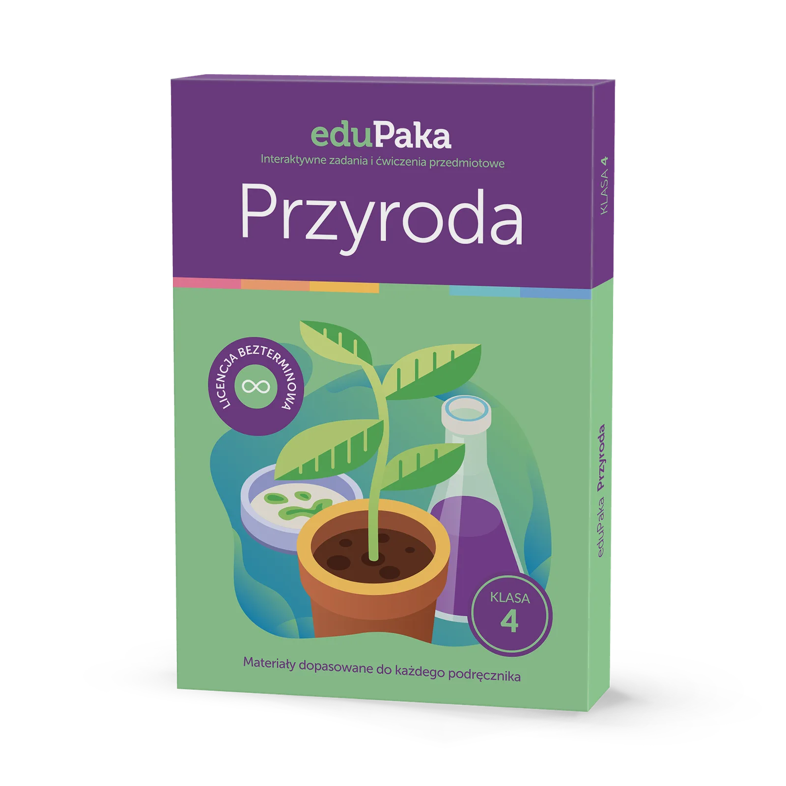 eduPaka Przyroda klasa 4 - pudełko programu, widok od frontu
