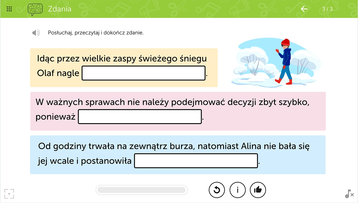 mTalent Afazja - przykładowy ekran ćwiczenia 2
