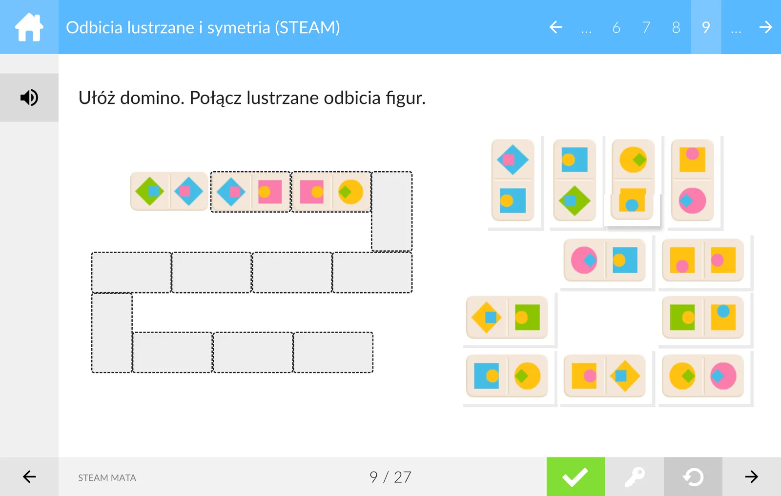 Edukacyjna Mata STEAM - przykładowe ćwiczenie interaktywne