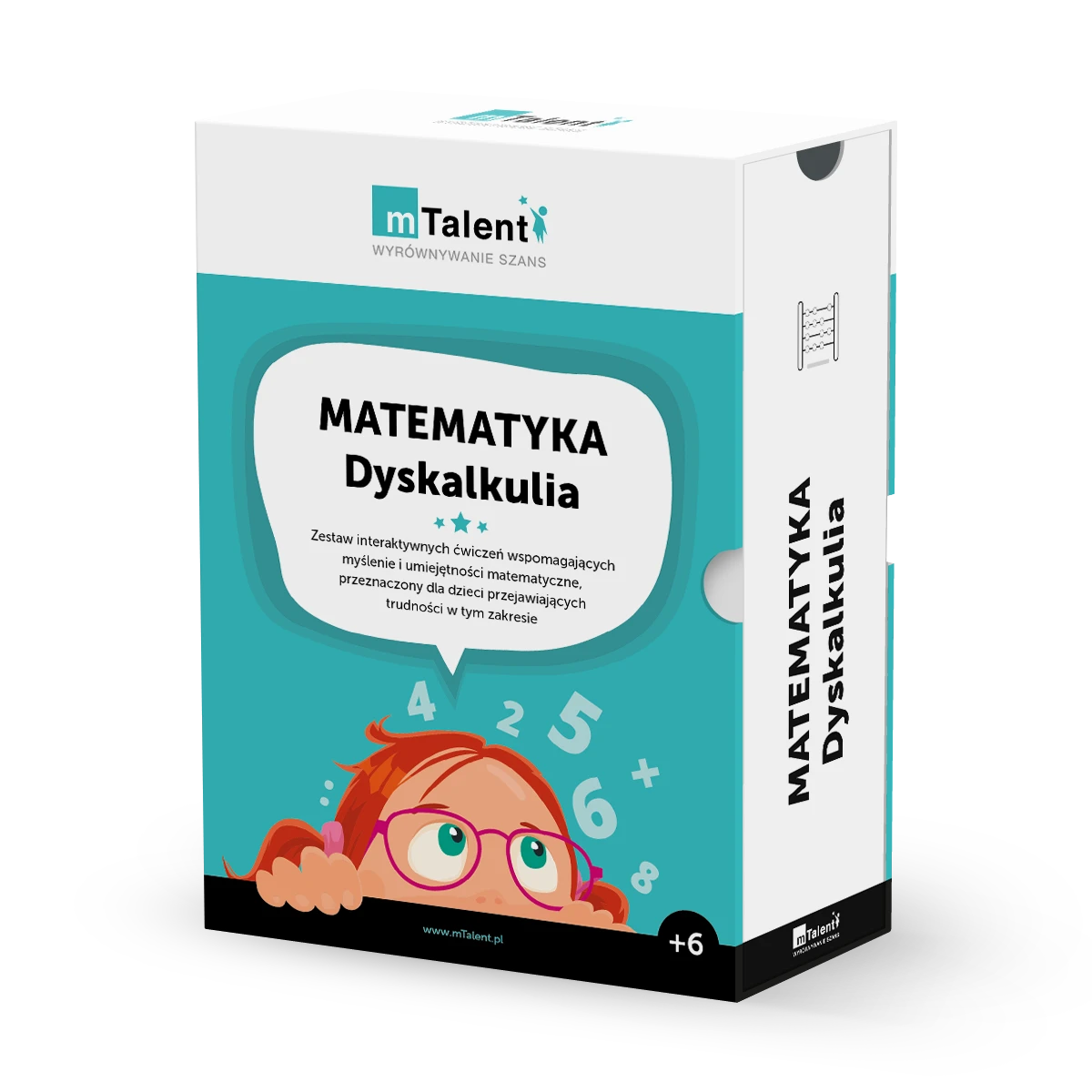 mTalent Matematyka. Dyskalkulia - pudełko programu, widok od frontu
