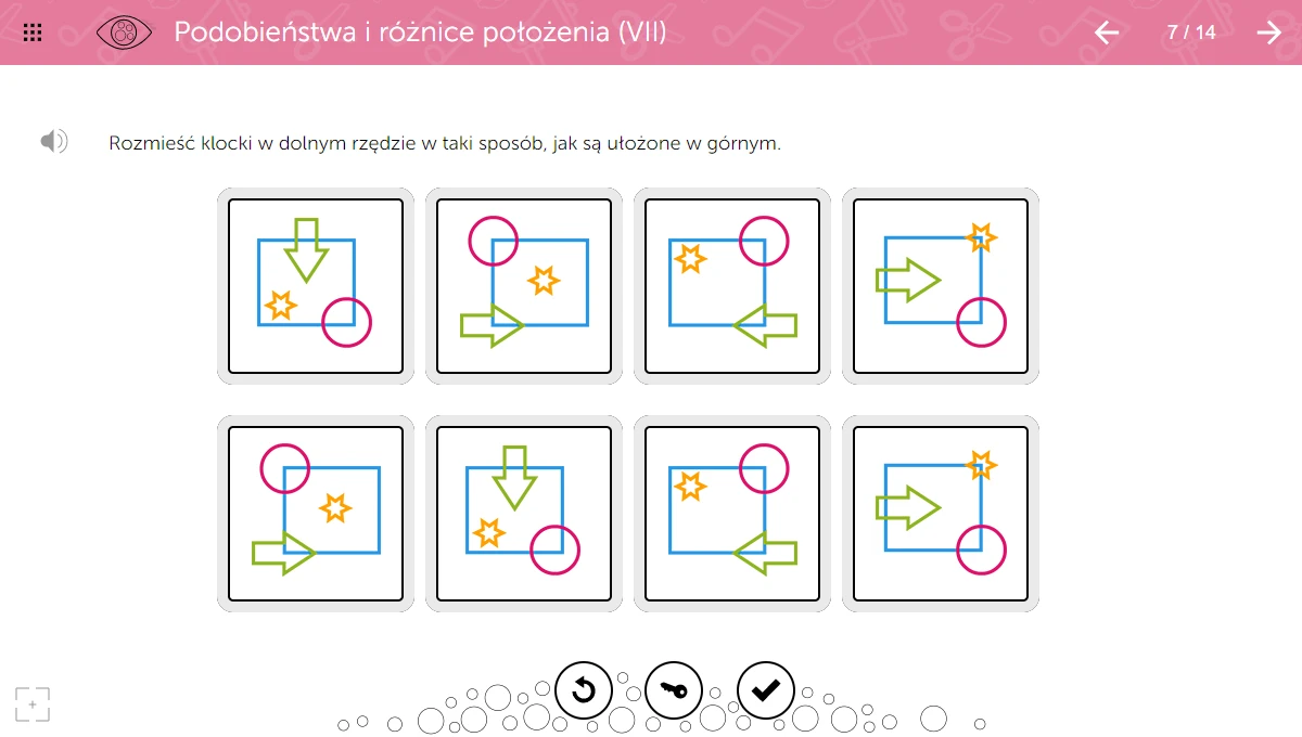 mTalent Percepcja wzrokowa - zrzut zadania na spostrzeganie