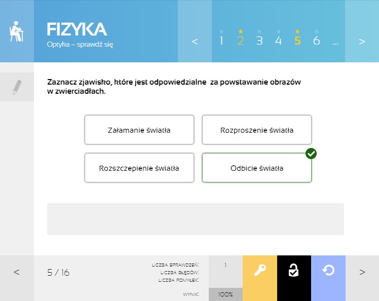 MPP Fizyka - ćwiczenie o odbiciu światła w zwierciadłach