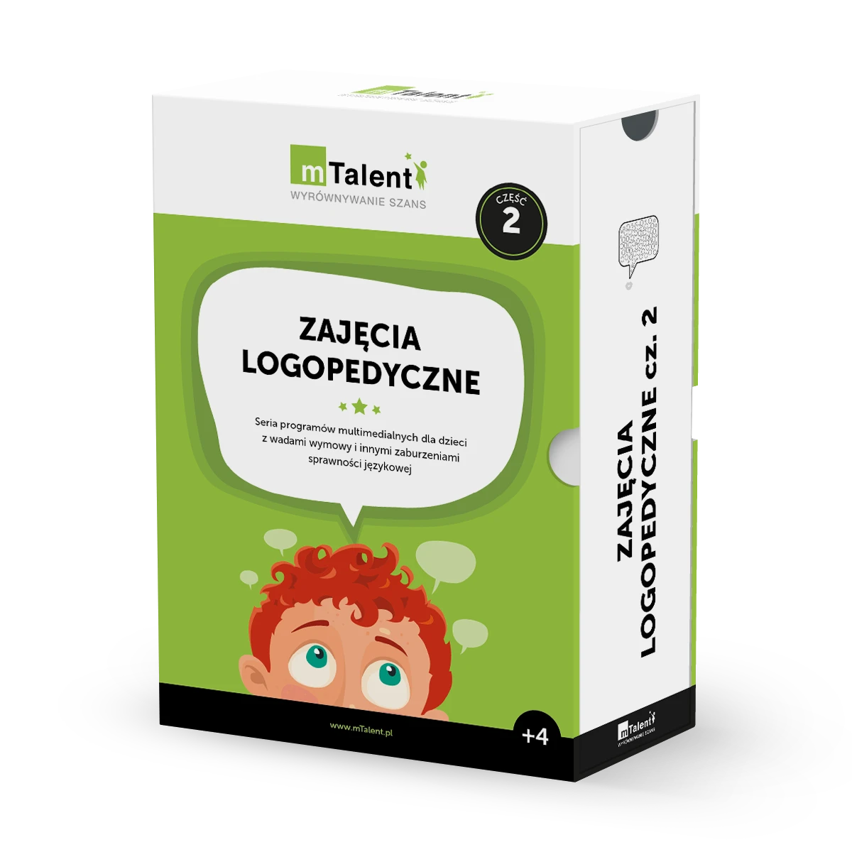 mTalent Zajęcia logopedyczne cz. 2 - opakowanie programu, widok od frontu