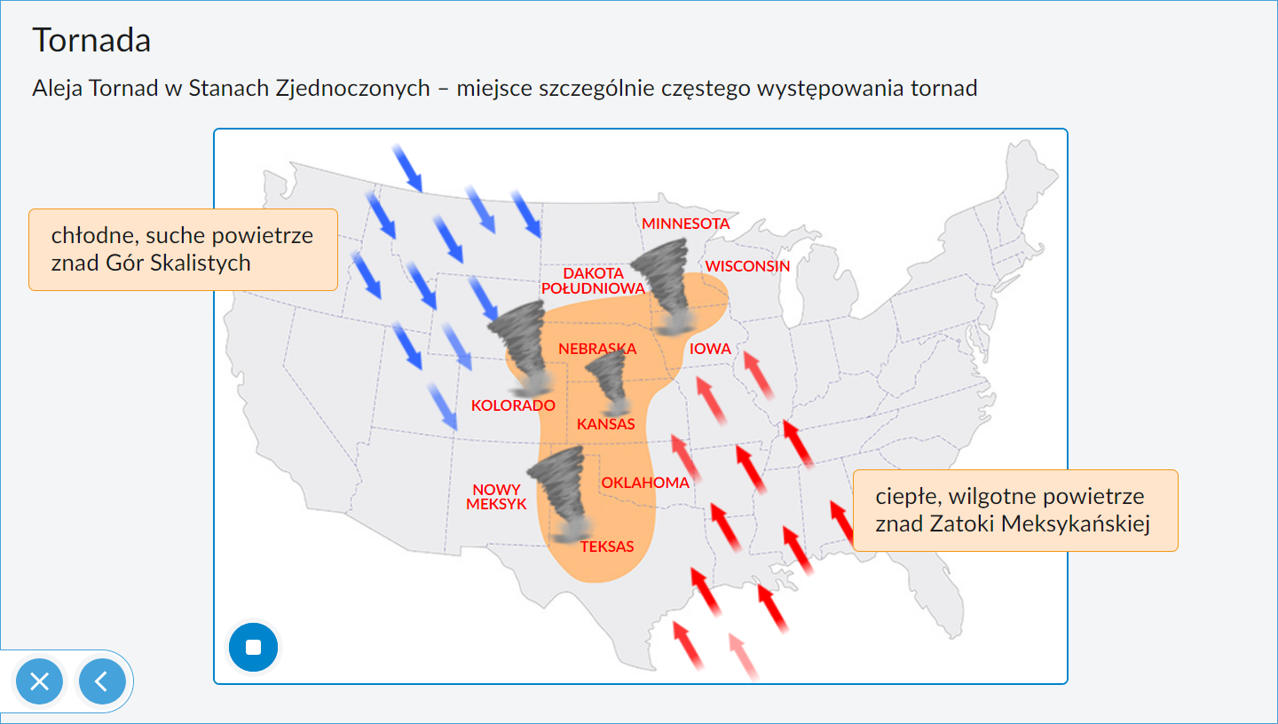 IPP Geografia - plansza Tornada, Aleja Tornad w Stanach Zjednoczonych