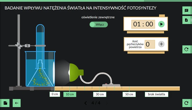 Wirtualne Laboratoria Przyrodnicze Biologia - symulacja fotosyntezy i modele 3D