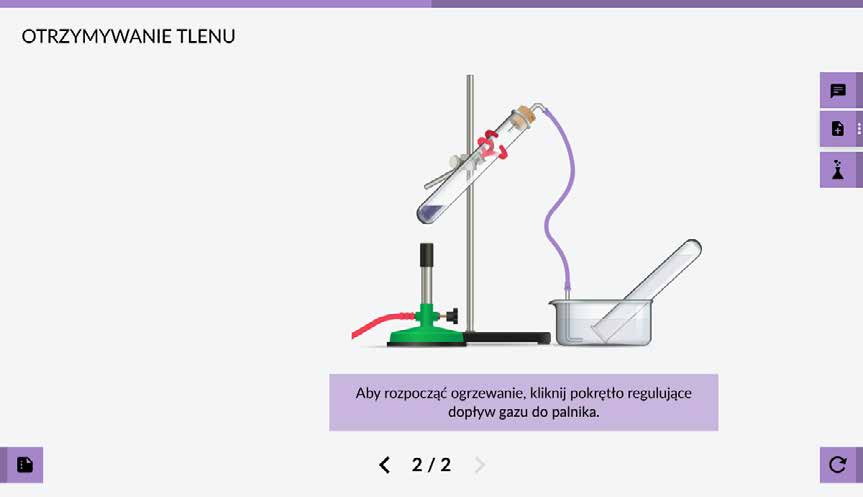 Interaktywna symulacja laboratoryjna otrzymywania tlenu