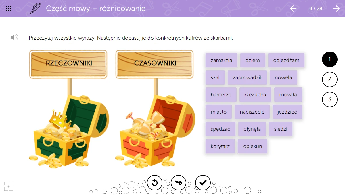 mTalent Potrafię. Obszar polonistyczny - zrzut ekranu ćwiczenia 1