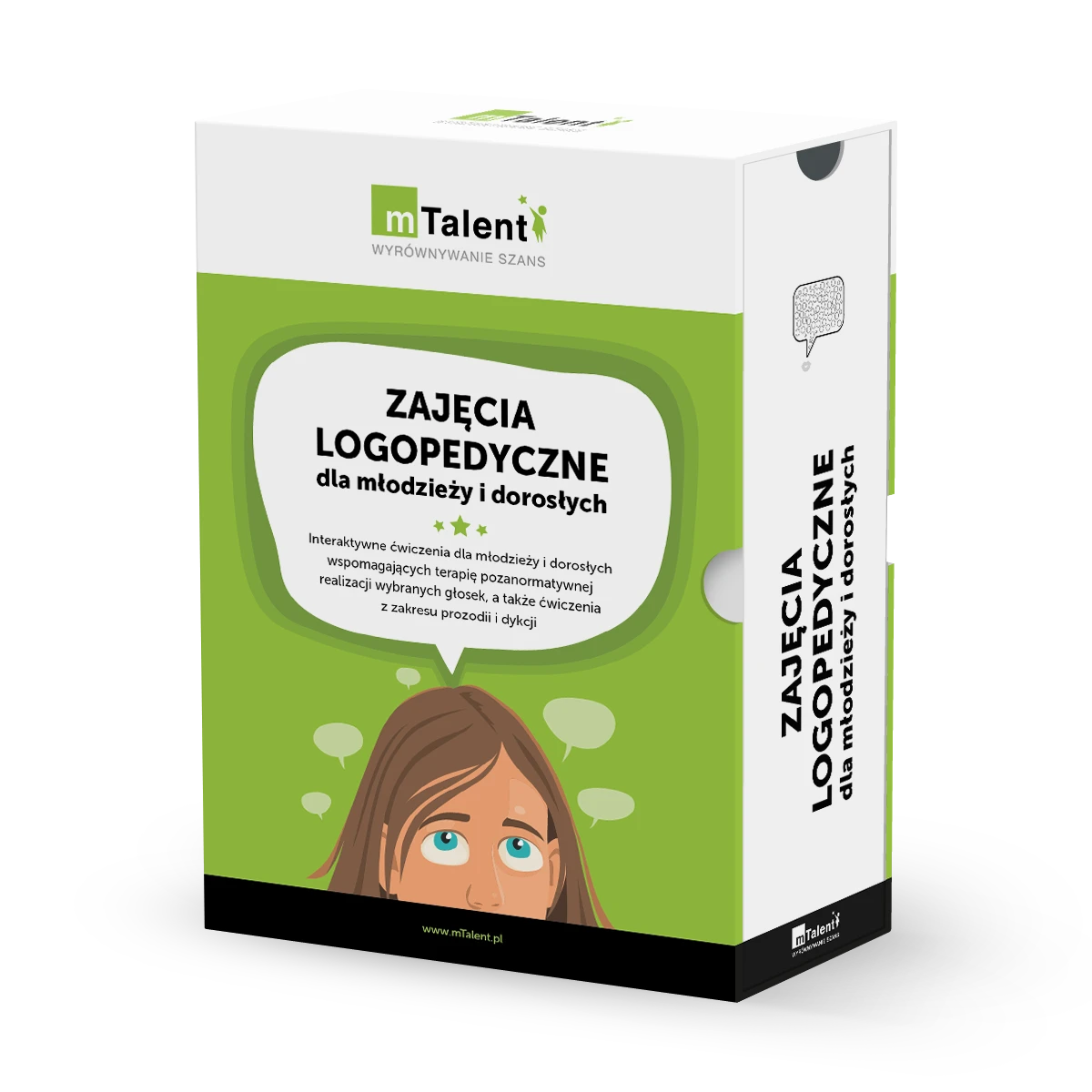 mTalent Zajęcia Logopedyczne dla młodzieży i dorosłych - pudełko programu