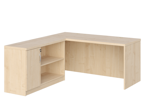 Kujawiak Premio Zestaw 1 - biurko gabinetowe 1600 mm z komodą narożną Nr 1 (szafka i regał)