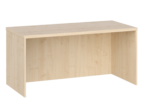 KUJAWIAK PREMIO Biurko gabinetowe typu recepcja dł. 1800 mm - widok od frontu, szeroki blat 36 mm, pełna blenda
