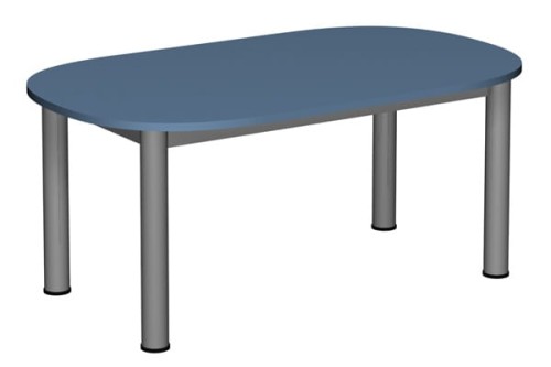 Stół owalny 1200x700 noga fi 60 - widok od frontu