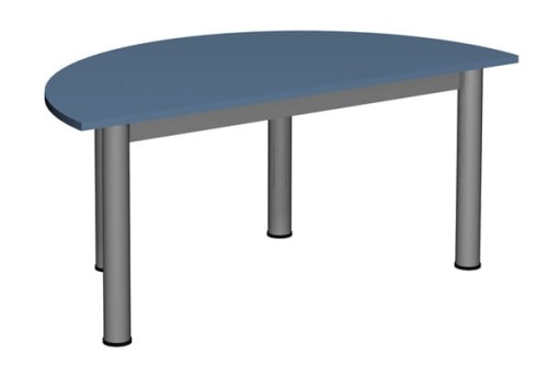 Stół półokrągły 1200x600 noga fi 60 - masywna konstrukcja na nogach fi 60 mm
