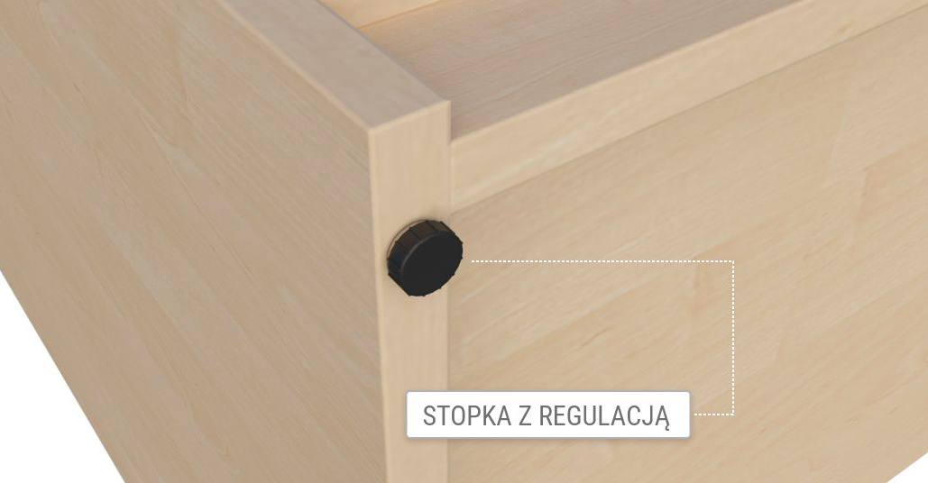 Stopka do regulacji poziomu w szafkach kolekcji Ultra
