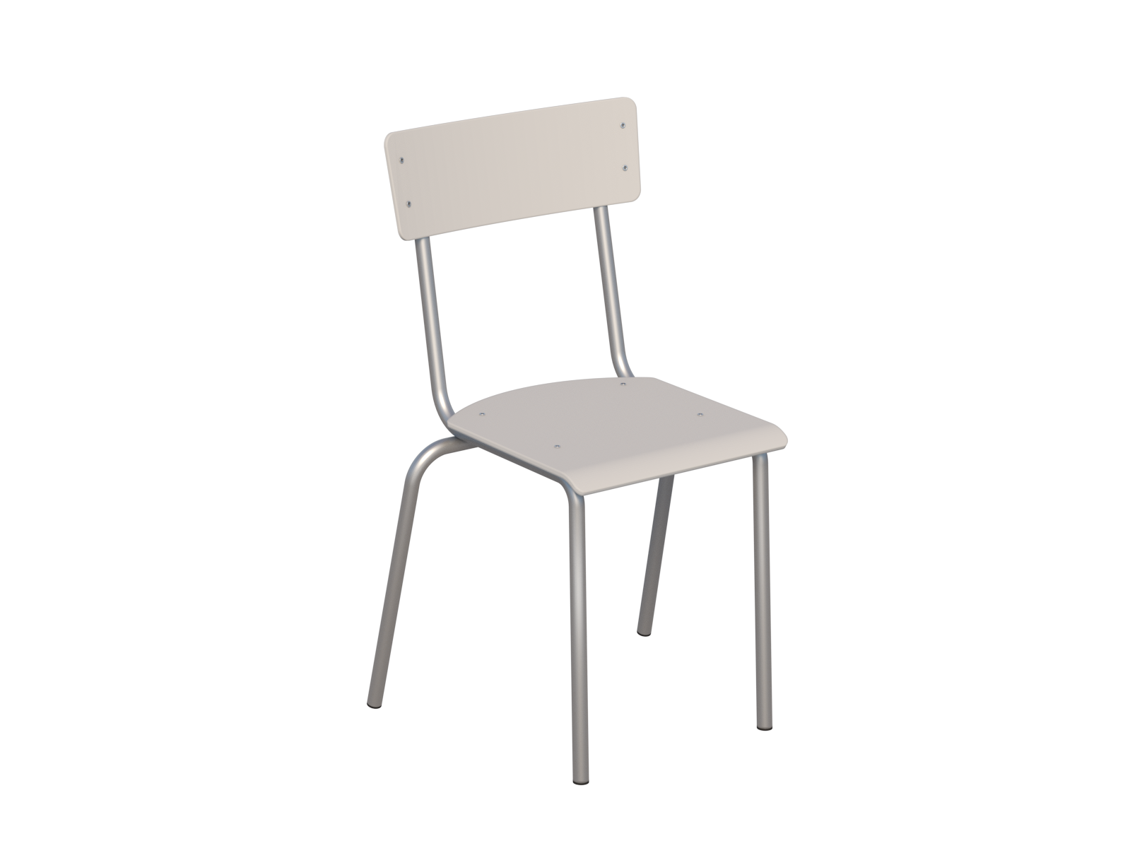 Krzesło szkolne Bolek - siedzisko sklejka popiel, stelaż aluminium