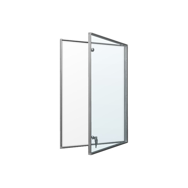 Gablota zewnętrzna GMZ 70x100 cm - uchylne skrzydło z bezpiecznym szkłem akrylowym
