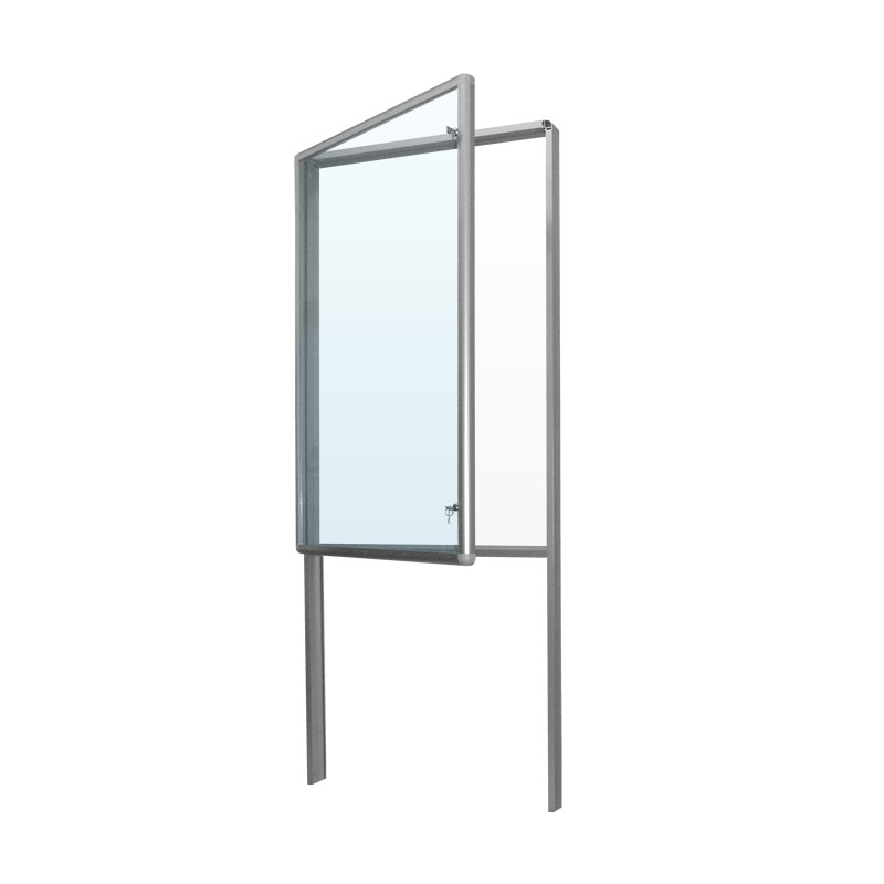 Gablota zewnętrzna wolnostojąca GOZ-WL 100x100 cm - widok od frontu