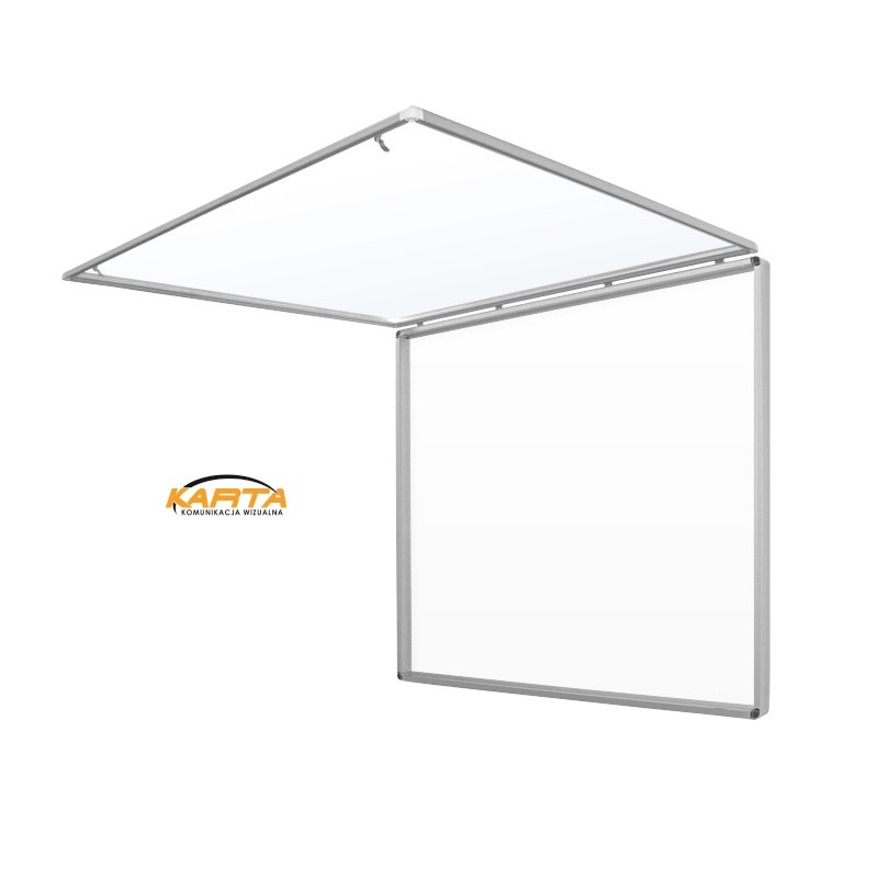 Gablota na sztandar GSZ13 150x130x13 cm - zamek patentowy, profil aluminiowy i narożnik z tworzywa