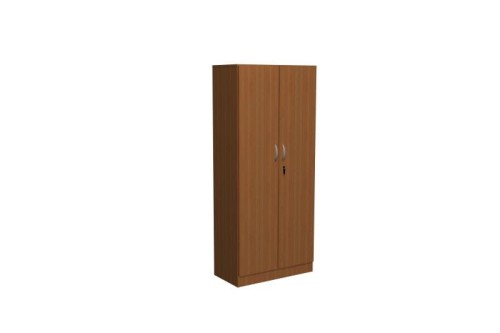 Szafa szkolna dwudrzwiowa Mazur 19 - 1850 × 800 × 400 mm, pełne drzwi zamykane na zamek, 5 poziomów