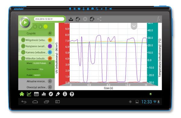 Laboratorium cyfrowe Einstein Tablet+ 3 - widok od frontu
