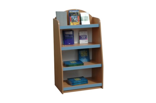Biblioteczka stojąca Primo 223 - 1285 × 704 × 450 mm, 4 schodkowe półki ekspozycyjne