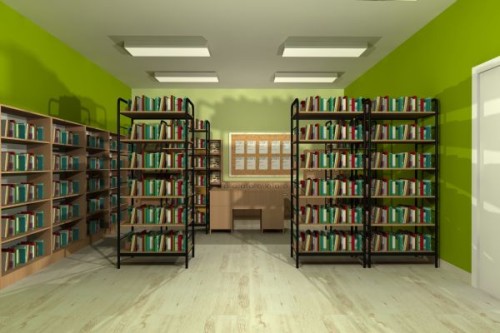 Regał mobilny Primo 226 - aranżacja biblioteczna