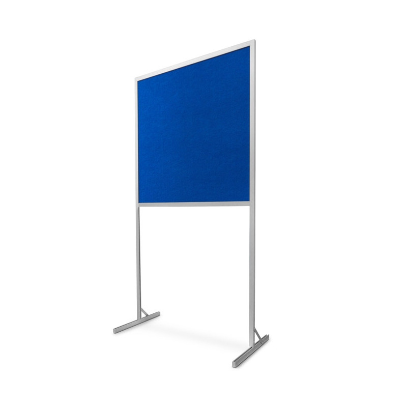 Tablica tekstylna wolnostojąca TWN-WL 120x100x190 cm niebieska - widok od frontu