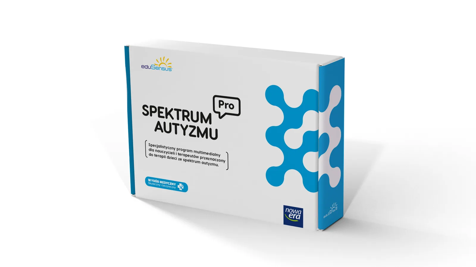 Pudełko programu eduSensus Spektrum Autyzmu PRO poziom 1 - widok od frontu