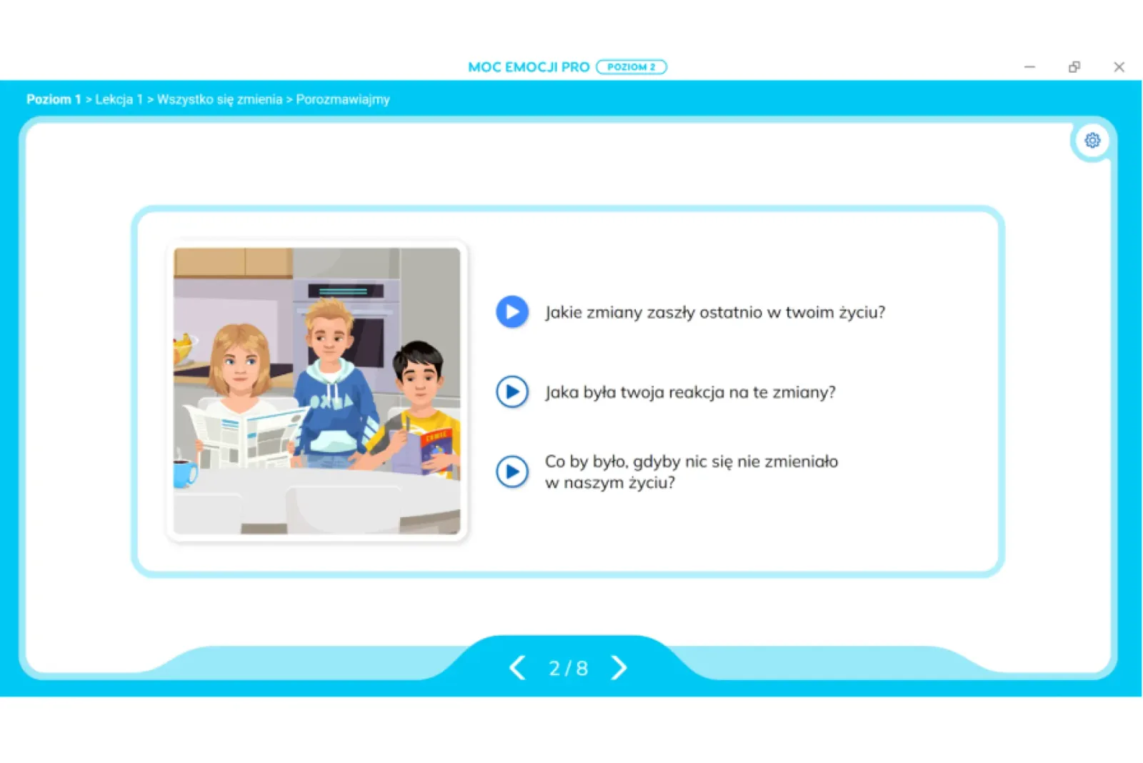 Ćwiczenia interaktywne dotyczące relacji i emocji w MOC EMOCJI PRO