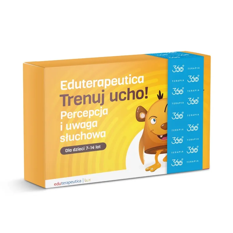 Eduterapeutica Lux Trenuj ucho! - program multimedialny online - widok pudełka i ekranu