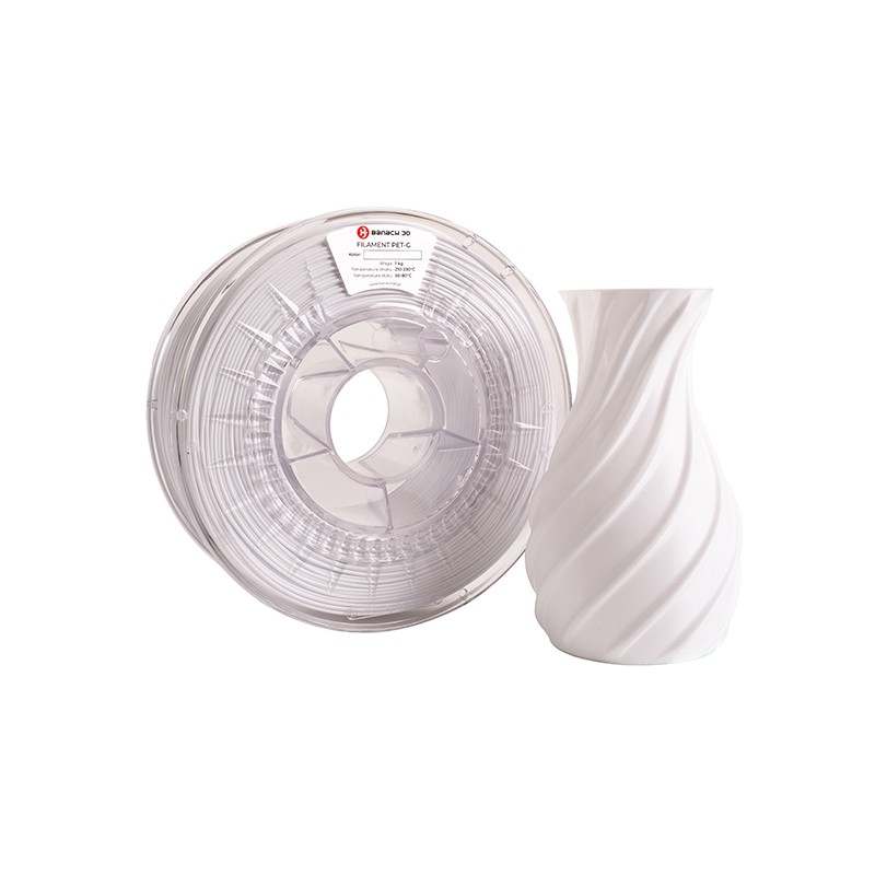 Filament Banach 3D PET-G - szpula z filamentem białym