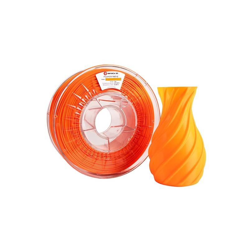 Filament Banach 3D PET-G - szpula z filamentem pomarańczowym