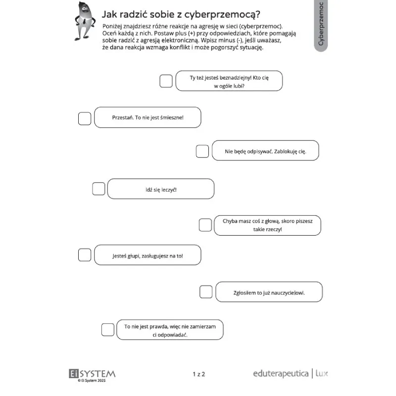 Eduterapeutica Lux Cyberprzemoc - pomoc dydaktyczna dla szkół podstawowych