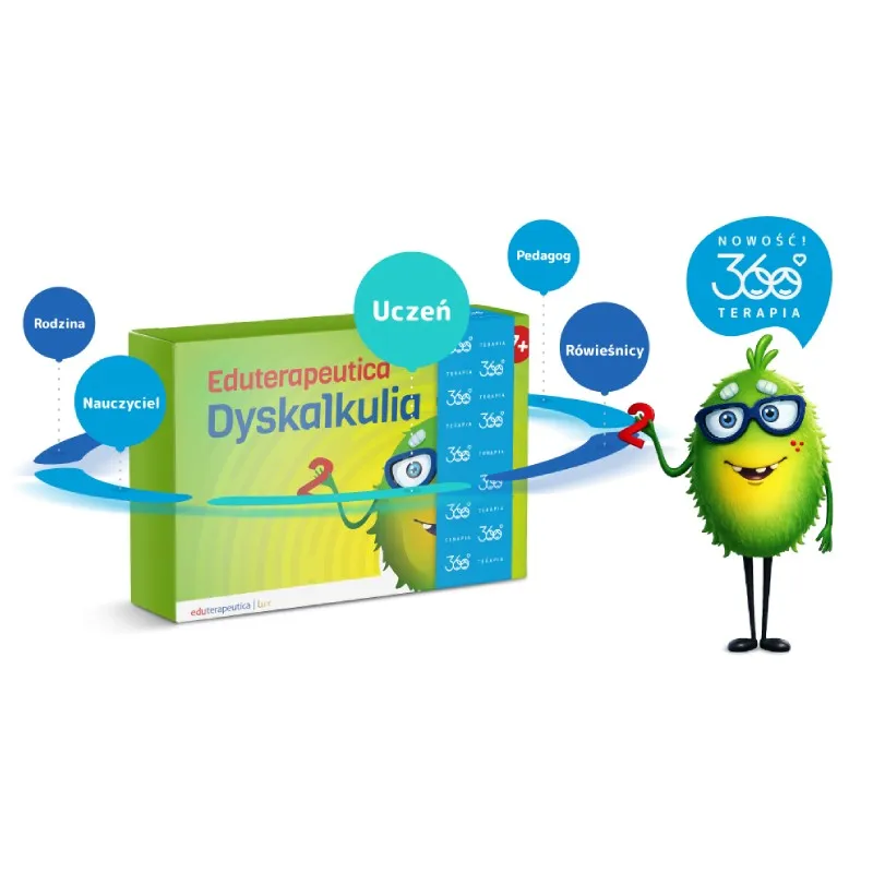 Eduterapeutica Lux - Dyskalkulia - zestaw pomocy dydaktycznych i kart pracy