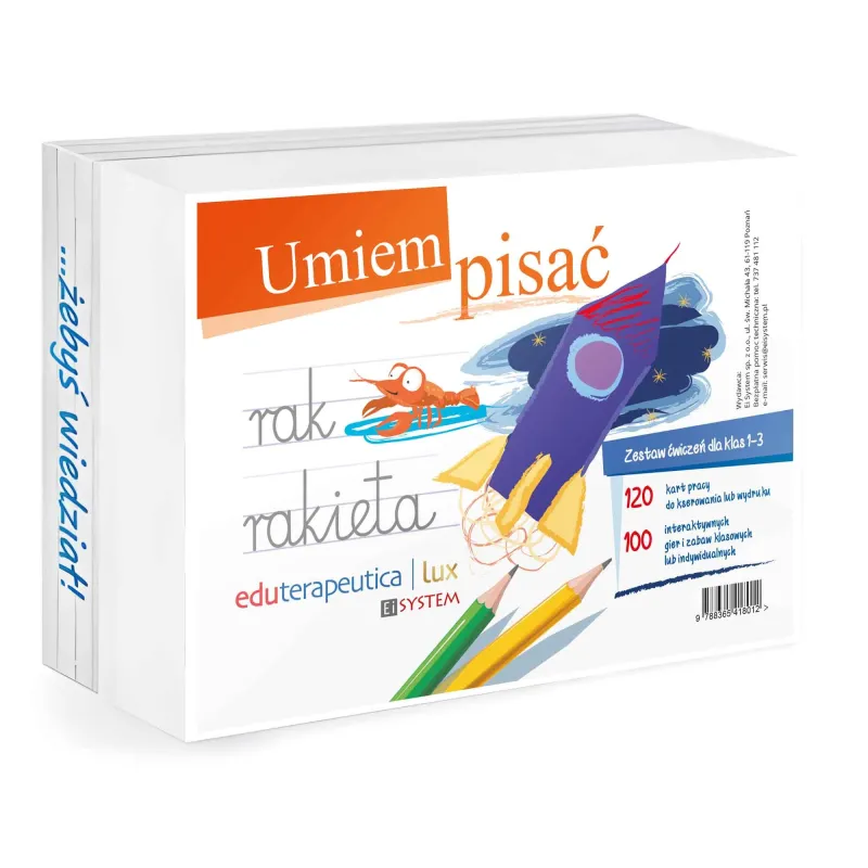Eduterapeutica Umiem pisać - opakowanie programu i nośnik pendrive