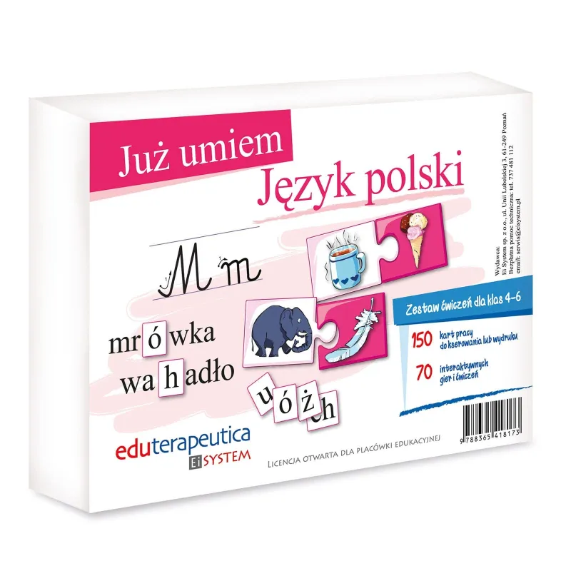Eduterapeutica Już umiem - Język polski - pudełko i nośnik programu na USB