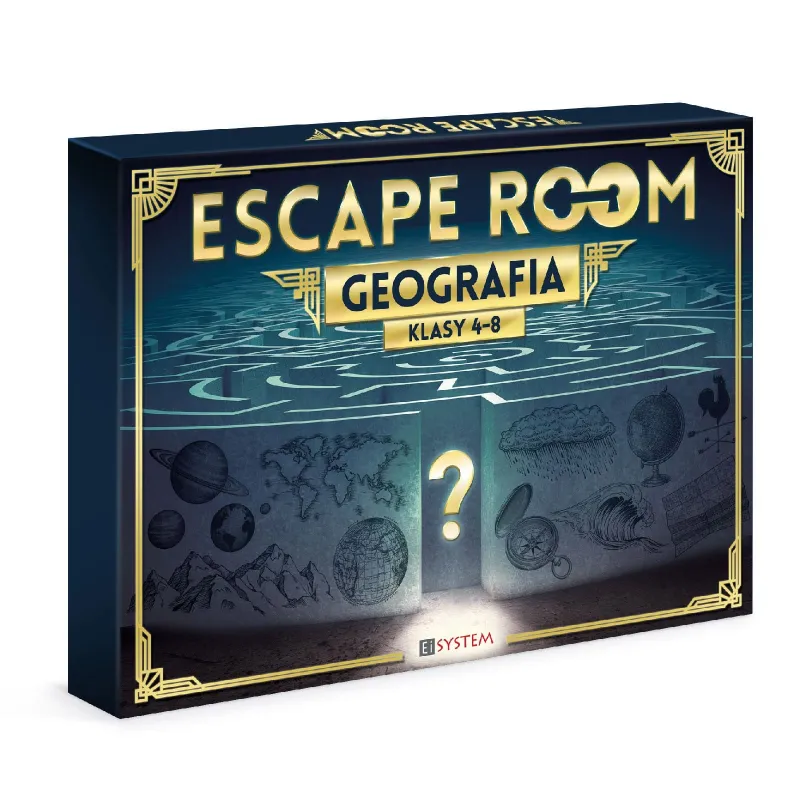 Gra escape room Geografia dla klas 4-8 - pudełko z zestawem dydaktycznym