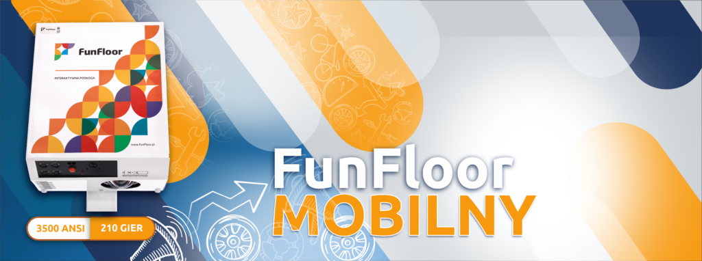 FunFloor Mobilny - urządzenie na statywie z projekcją
