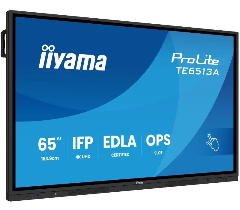Monitor interaktywny iiyama 65" TE6513A-B3AG 4K z certyfikatem Google - EDLA - widok produktu