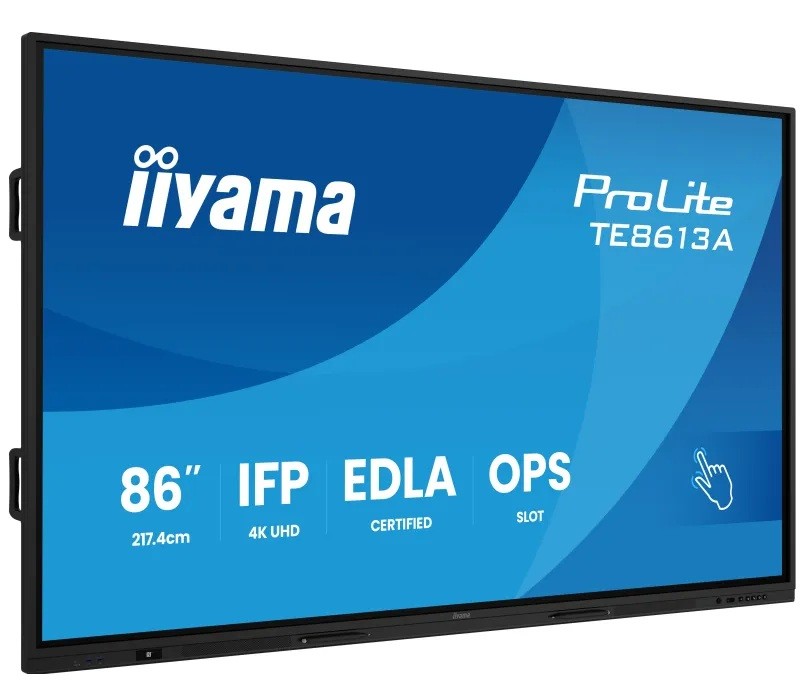 Monitor interaktywny iiyama 86" TE8613A-B3AG 4K z certyfikatem Google - EDLA - widok produktu