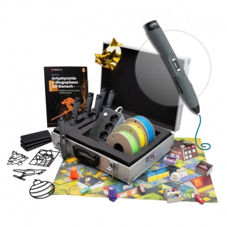 Długopisy 3D Banach Master Full Set - walizka - 6 szt długopisów z dodatkami - zdjęcie 3