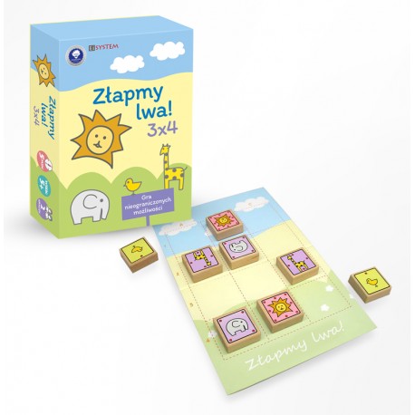 Złapmy lwa 3x4! ZESTAW SZKOLNO-PRZEDSZKOLNY (gra dywanowa i gry planszowe) - zdjęcie 3